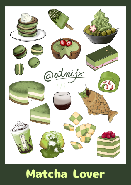 Matcha stickers - ibisPaint