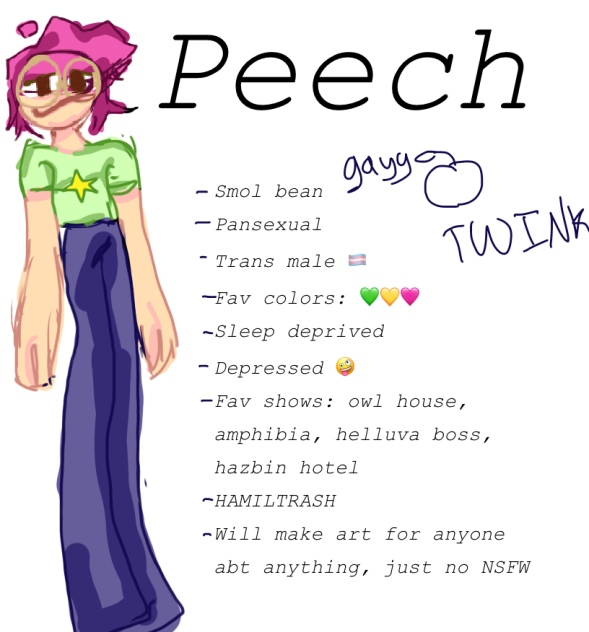 Peech ref sheet