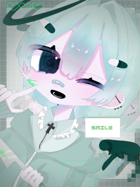 笑顔で。
