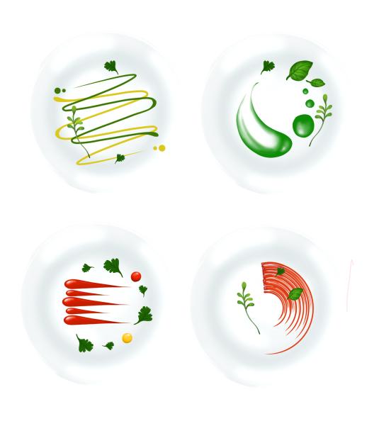 Gourmet sauce plate