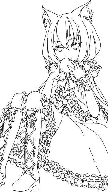 赤ずきん♦️線画