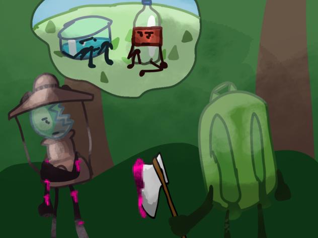 “Backpack,wait!”
