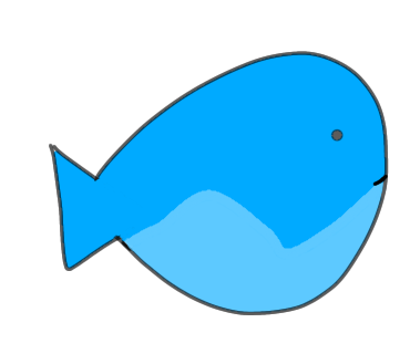 はじめてクジラのイラストを描きました