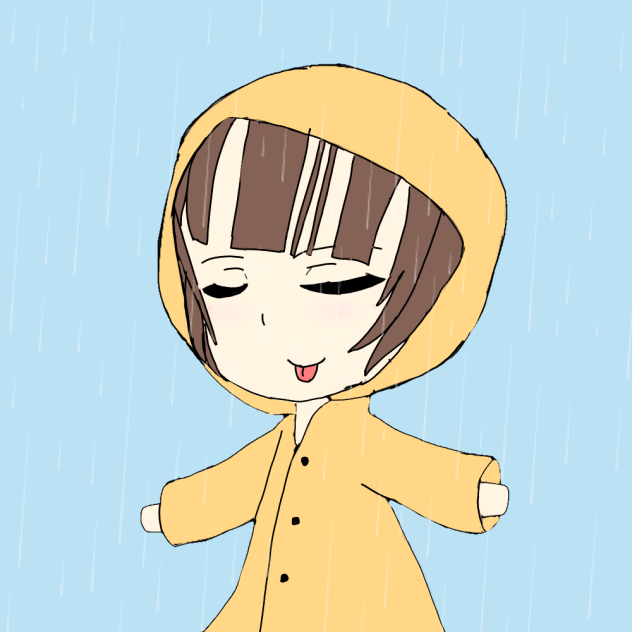 レインコートの女の子