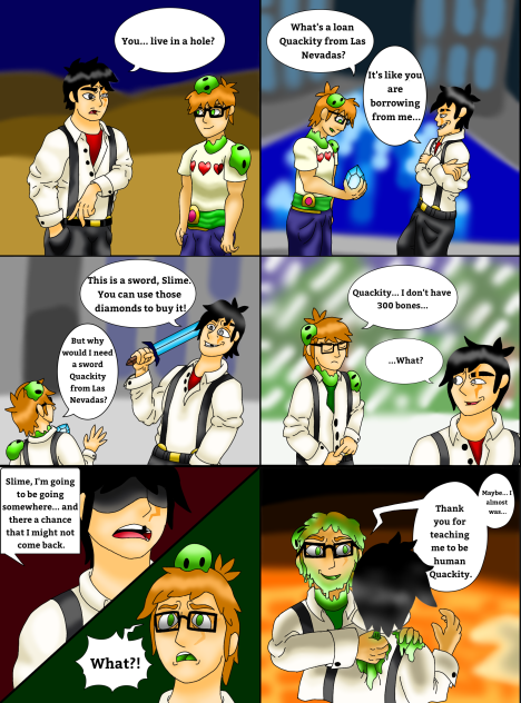 Slime and Quackity Dream SMP Comic