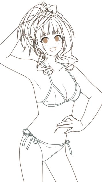 #藤居朋 線画