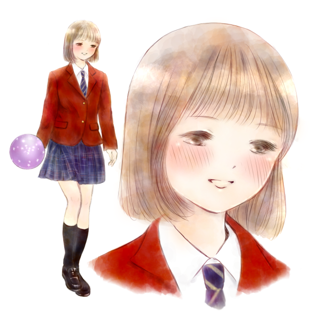 ブレザー制服女子。