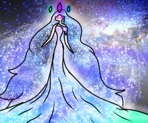 Milky way cosmic goddess