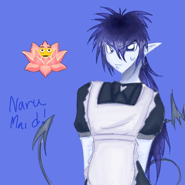 my oc in a maid dress