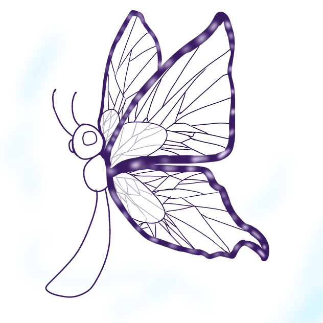希望の蝶（塗り絵）
