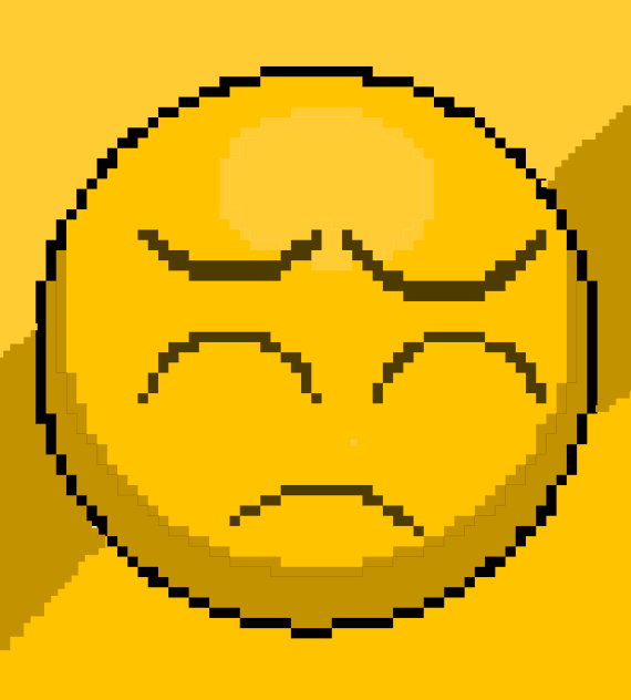 sad emoji pixel art
