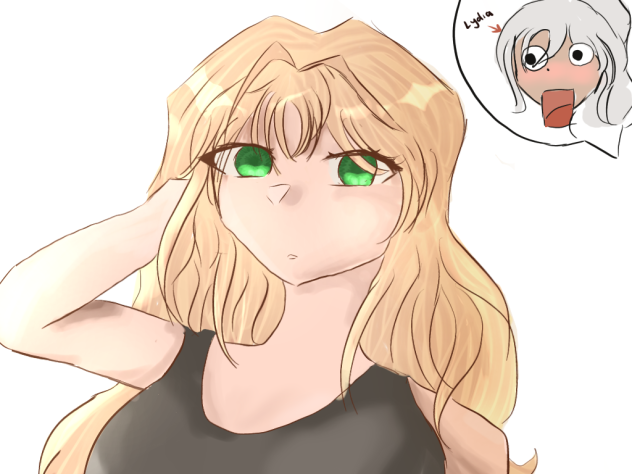 POV Ari borrowed Lydia’s clothes