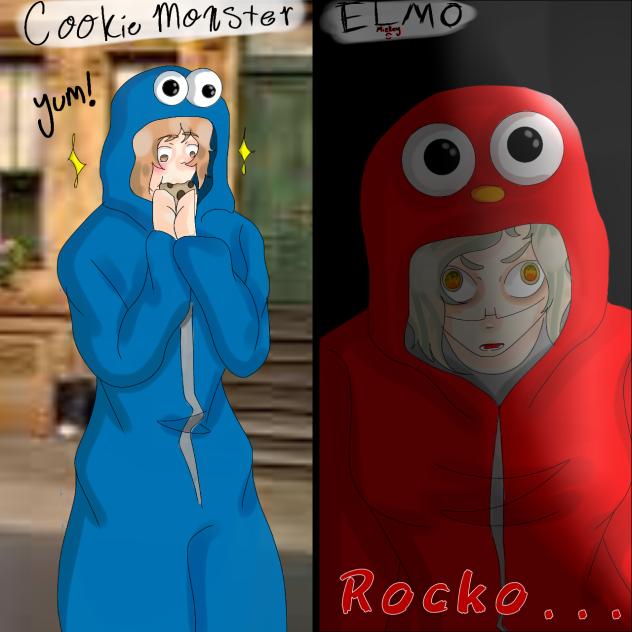 Cookie monster v Elmo