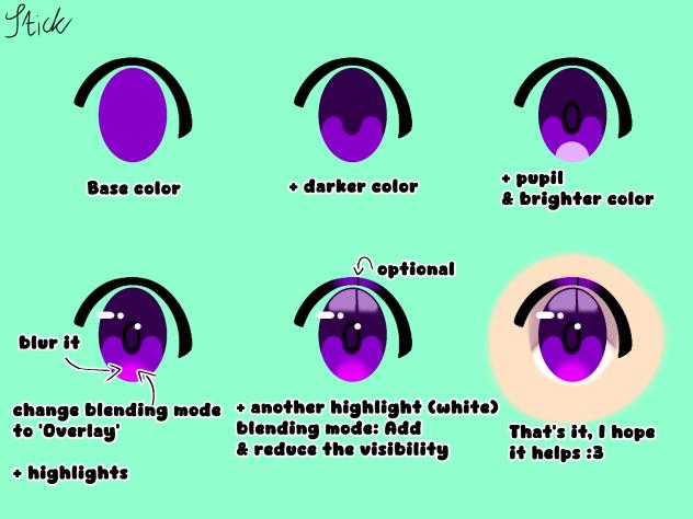 Simple eye coloring