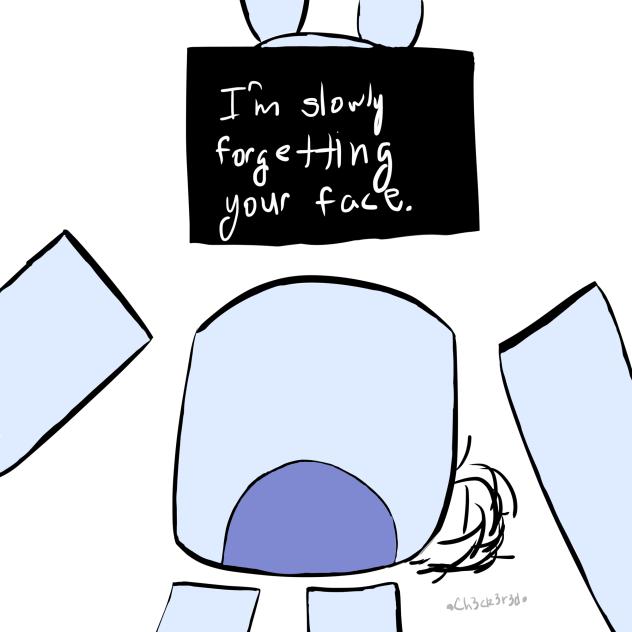 I’m slowly forgetting your face