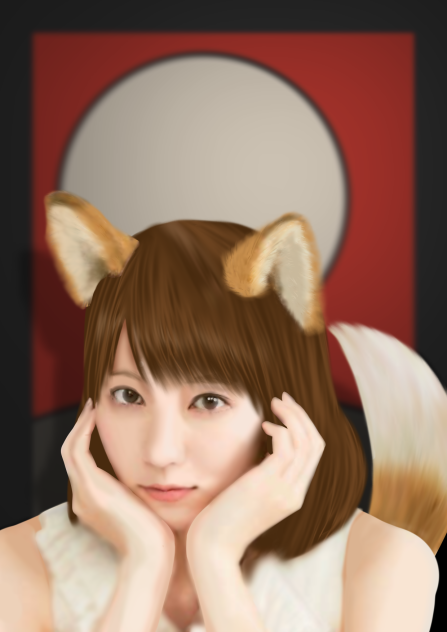 芒に狐