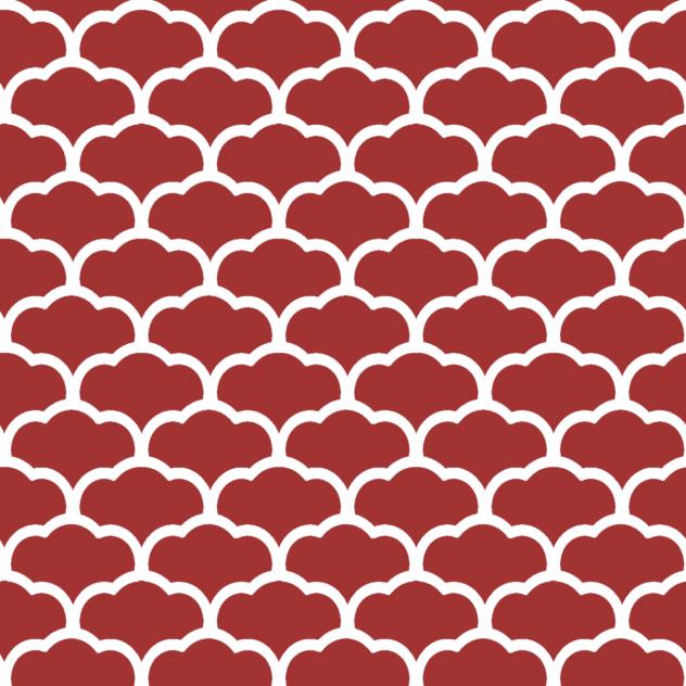 Japan Cloud Pattern Red