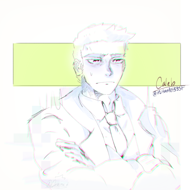 Eyebag man doodle Pog.