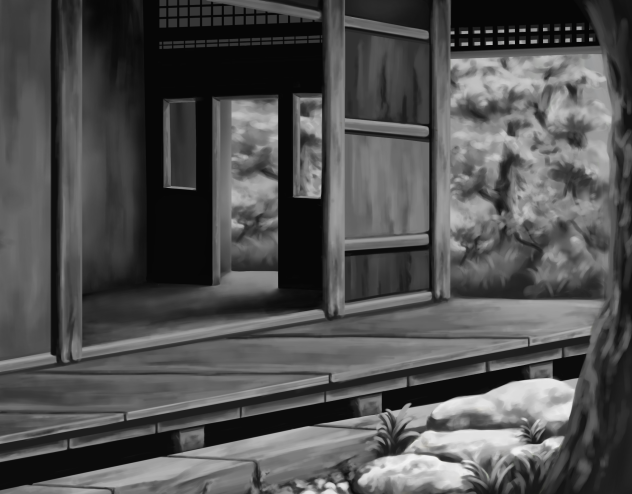 B&W Background -Teras Rumah