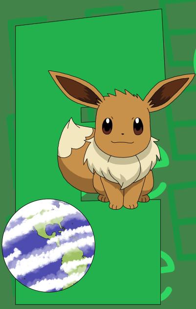 Letter E for eevee and Earth
