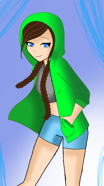 Girl in a hoodie