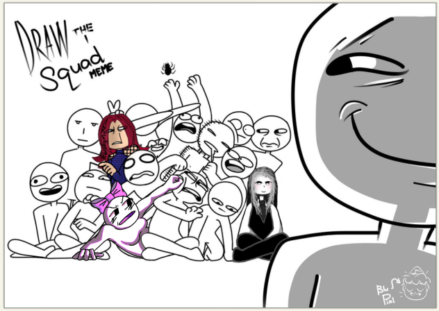 Le squad of of online strangers