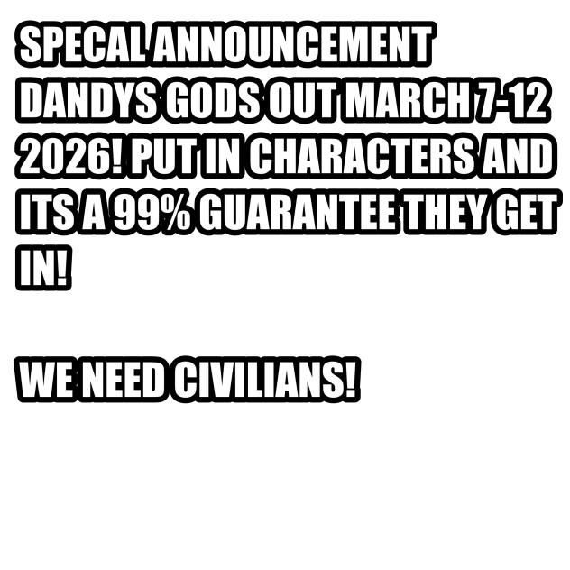 DANDYS GODS ANNOUNCEMENT
