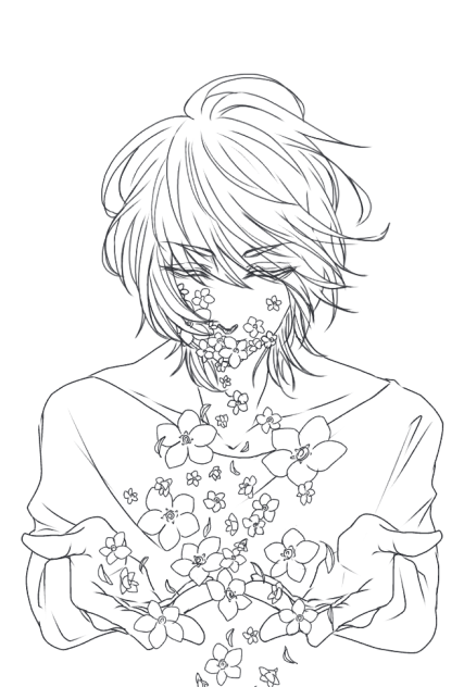 【線画】forget-me-not