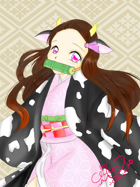 鬼滅の刃　竈門禰󠄀豆子　2021年年賀状