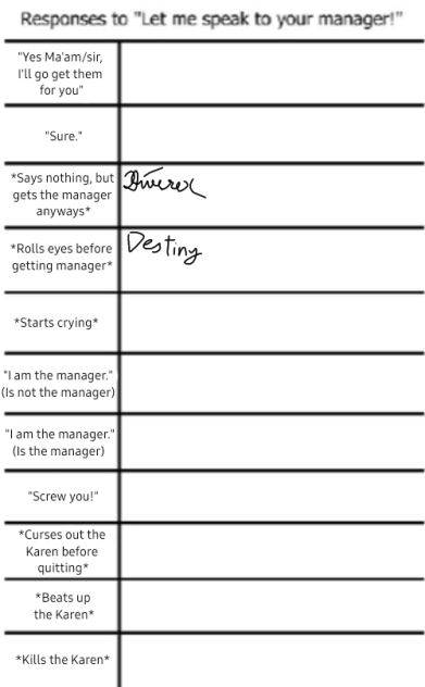 Someone calling the manager..By Destiny!