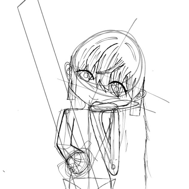 やっと髪描き終わった