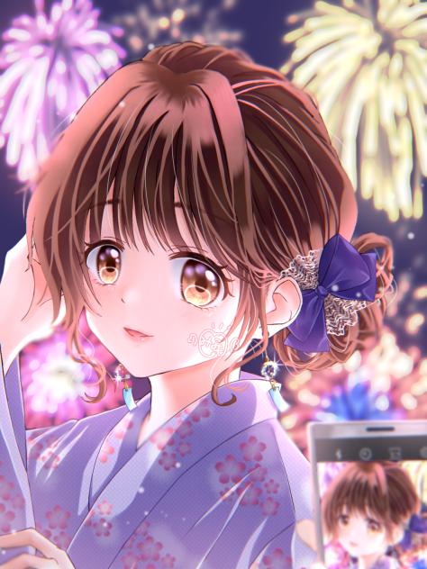 花火、綺麗だね…