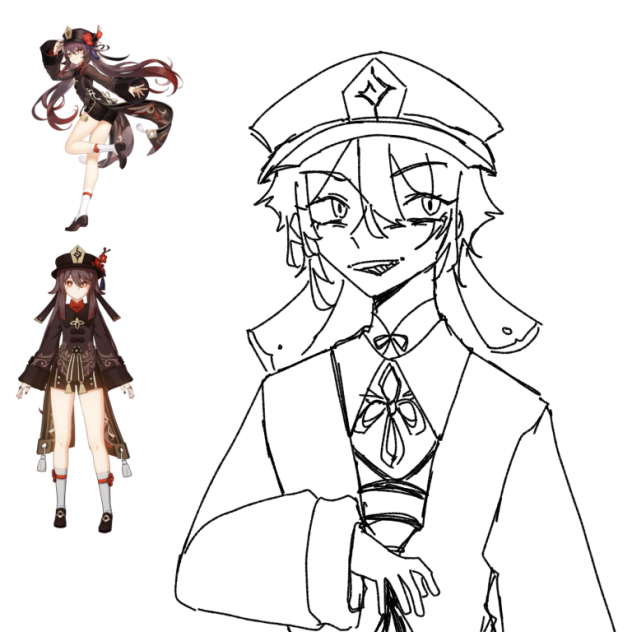 Male hutao sketch