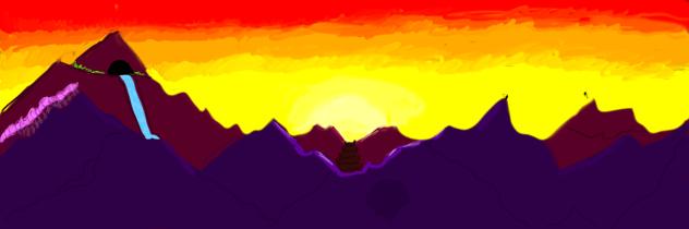 Beautiful mountains - ibisPaint