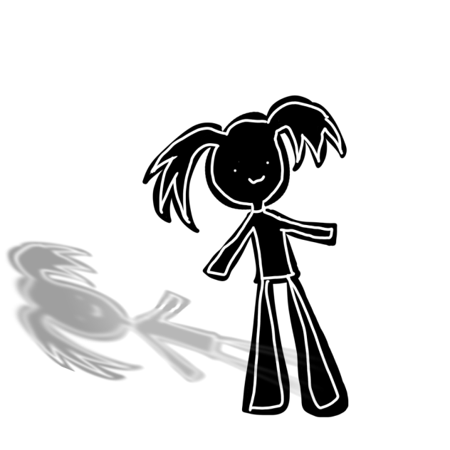 I tried a drawing with a shadow