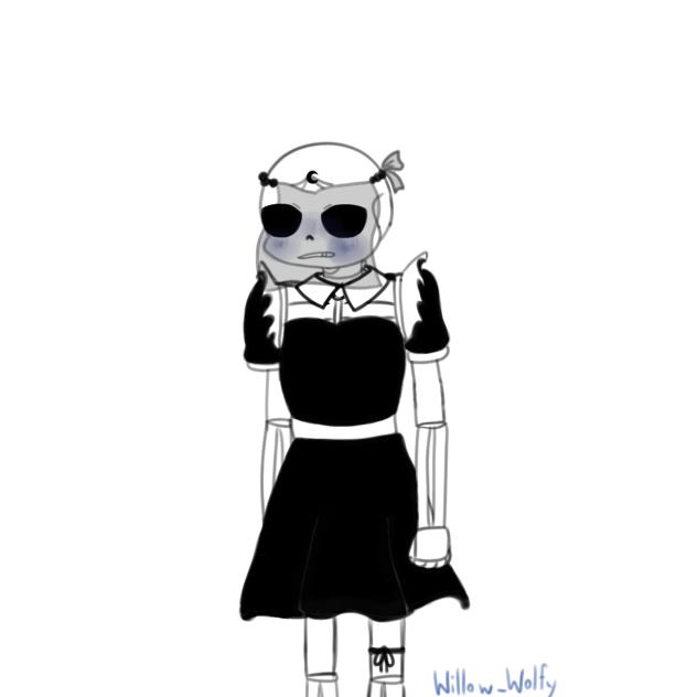 Darkest of Nights in a maid outfit