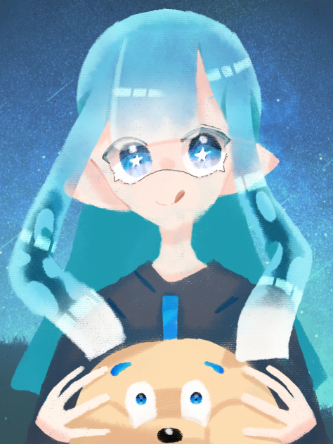 星が光る夜ひれおと一緒に