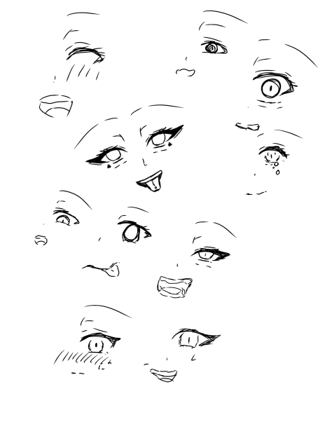 表情練習(線画)