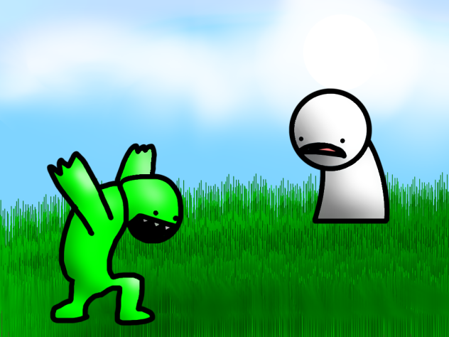 Green and Blob 1 GREEN IS GOING CRAZY!