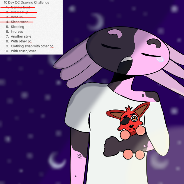10 day oc challenge day 4 - sleep wear