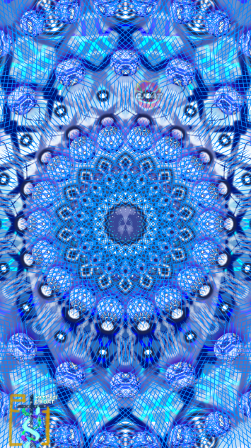 Huevember Day 18-Blueidoscope Pattern