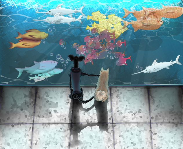 Pandora🖤 e Axl💛🐟🐠