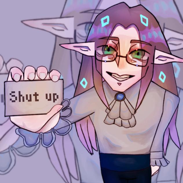 shut up sticker
