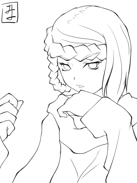 鉄拳制裁５秒前　ぬり絵