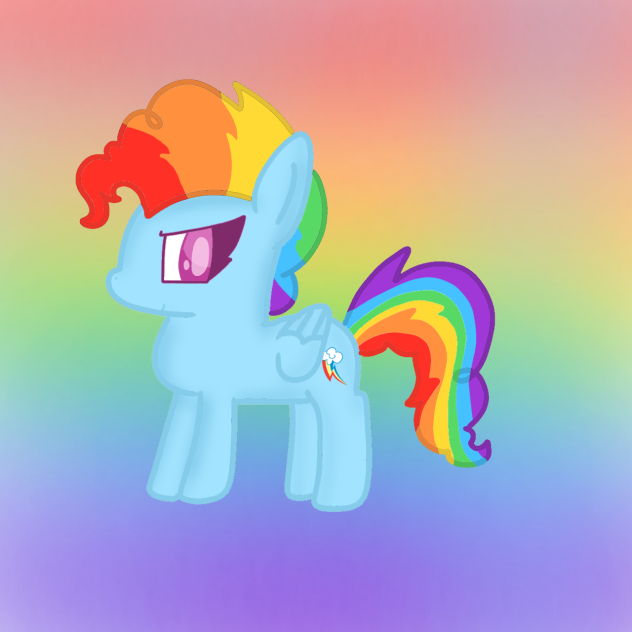 Rainbow dash but her hair is Pinkie Pie.