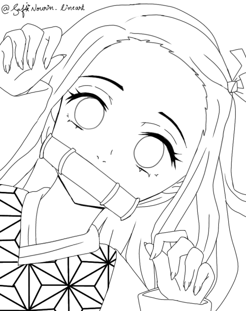 nezuko !! lineart