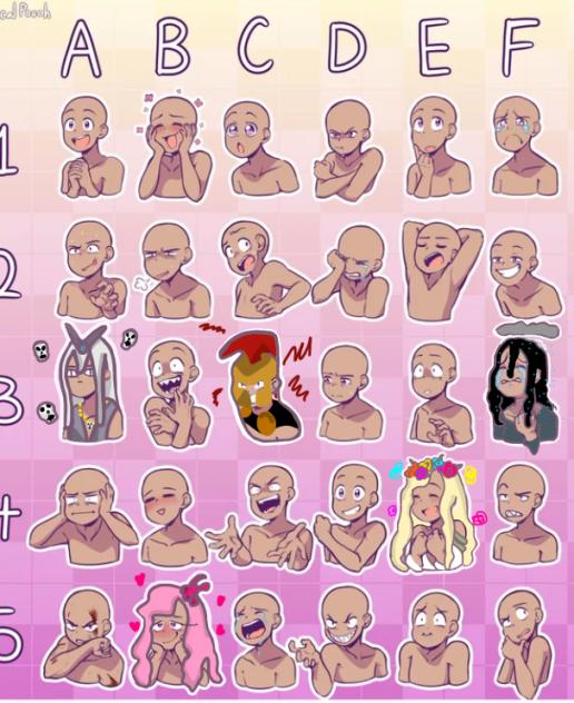 Greek god expression grid part 5 Ares