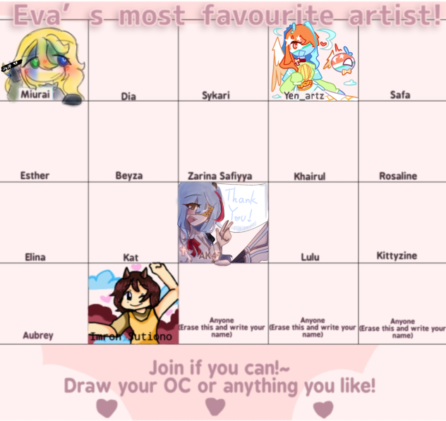 Eva's most favorite artists.