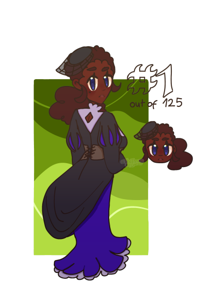 1 out of 125 (Goth style)