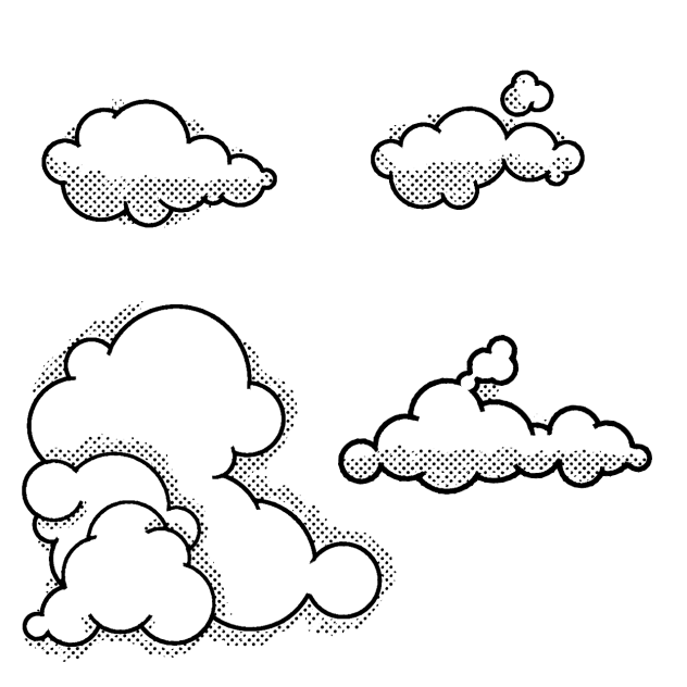 clouds pop art